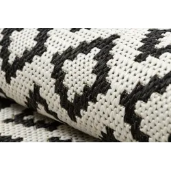 FLAT Diamond Sisal Rug Cream Black