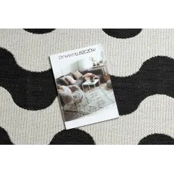 FLAT Sisal Wave Rug Cream/Black