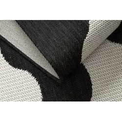 FLAT Sisal Wave Rug Cream/Black