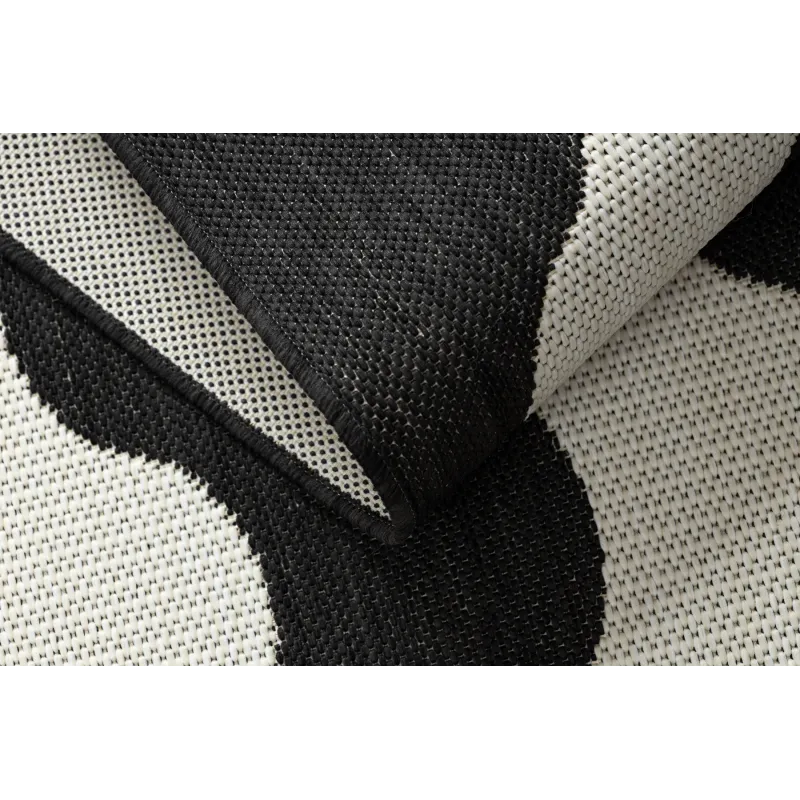 FLAT Sisal Wave Rug Cream/Black