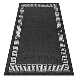 FLAT Sisal Greek Rug Black/Cream