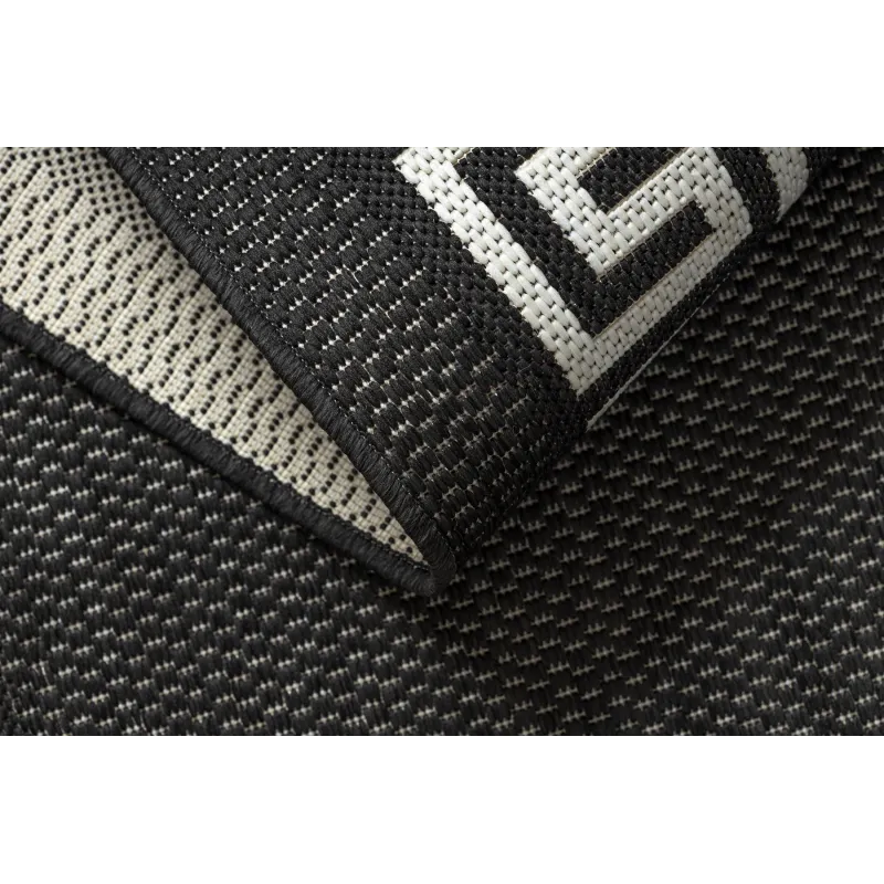 FLAT Sisal Greek Rug Black/Cream