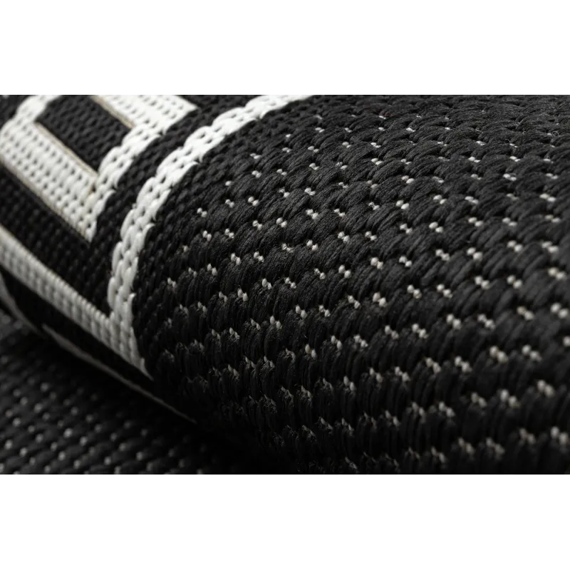 FLAT Sisal Greek Rug Black/Cream