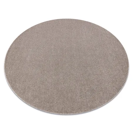 ETON PLUS Beige Round Rug, smooth surface, modern carpet for living room