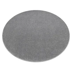 Light gray ETON PLUS round rug, modern and smooth