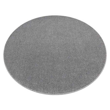 Light gray ETON PLUS round rug, modern and smooth