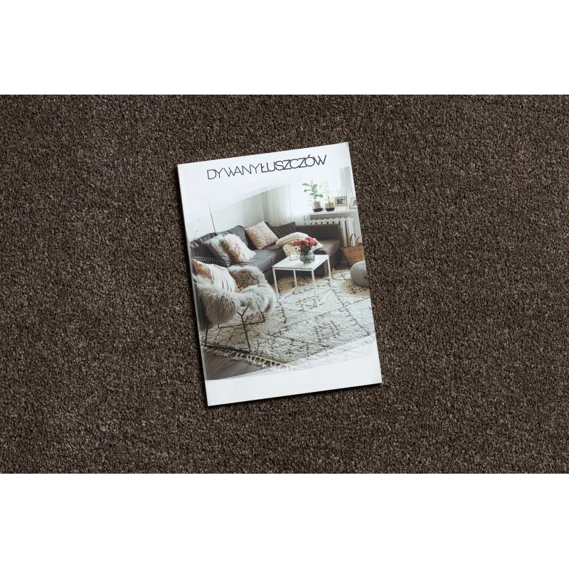 Round ETON PLUS rug in brown-beige melange, stylish appearance