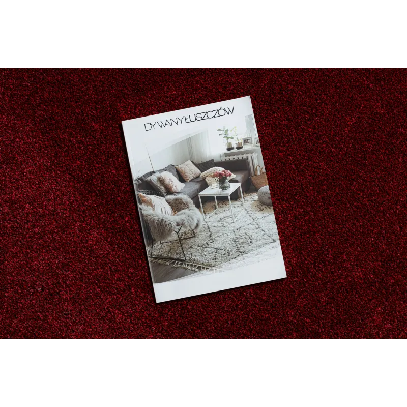 Modern round rug ETON PLUS with a red and black melange style