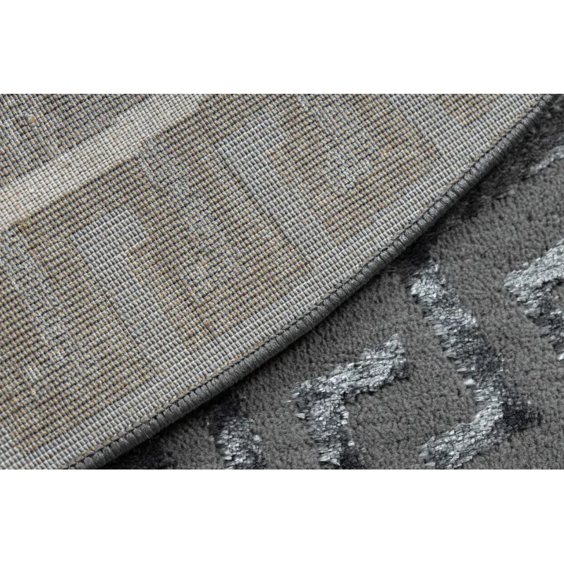 Structured grey rug, ideal for living room or bedroom decor