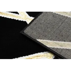 ALLURE 1964 rug with textured surface, stylish black and gold, great for living rooms