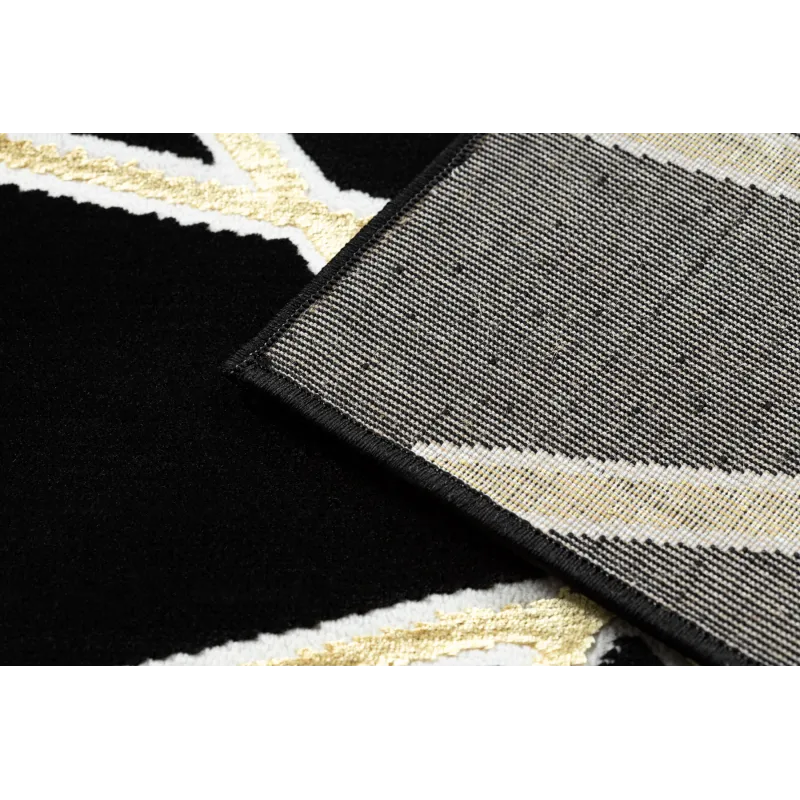 ALLURE 1964 rug with textured surface, stylish black and gold, great for living rooms
