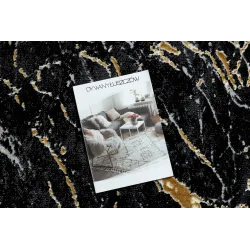 Stylish black and gold ALLURE 1963 Marble Runner Rug