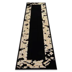 ALLURE 1965 Frame Rug - stylish structural black/gold modern carpet