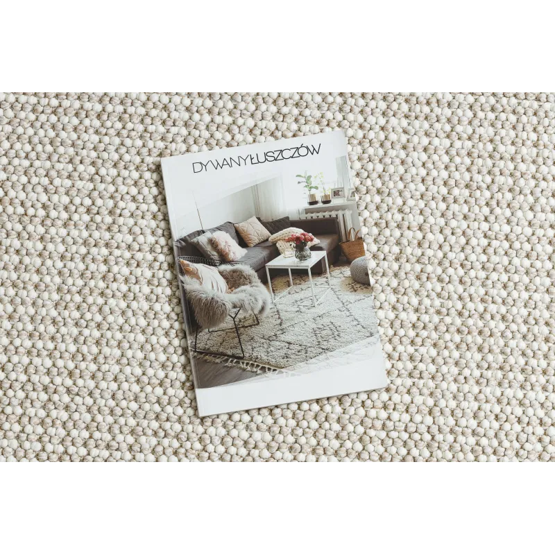 Stylish white and beige modern rug, perfect for contemporary spaces