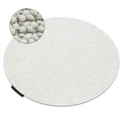 CASABLANCA LOOP White Round Rug, soft looped design for modern spaces