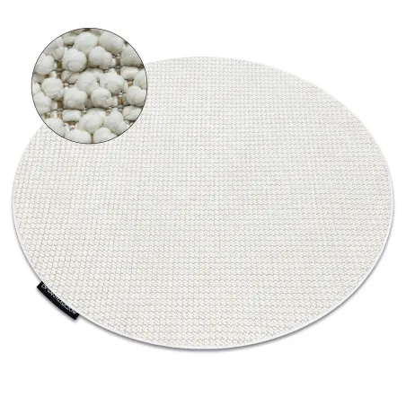 CASABLANCA LOOP White Round Rug, soft looped design for modern spaces