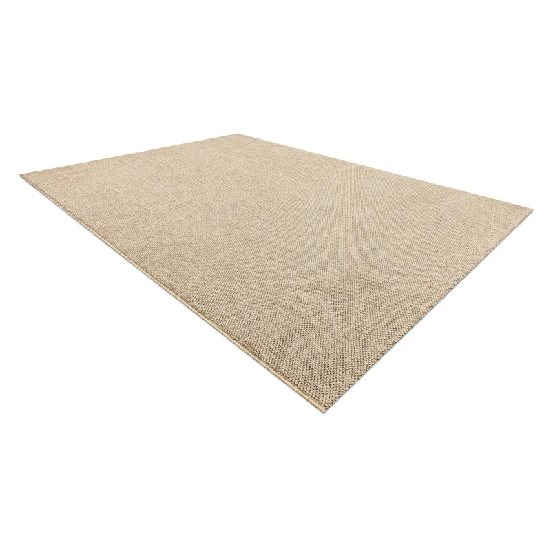 Soft texture beige rug, ideal for cozy bedroom settings