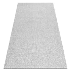 Silver polypropylene rug 80x150 cm, modern design for any room