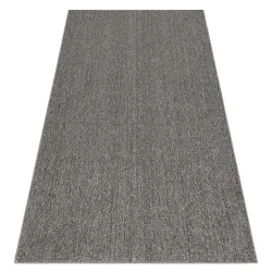 Gray polypropylene rug 80x150 cm for modern interiors