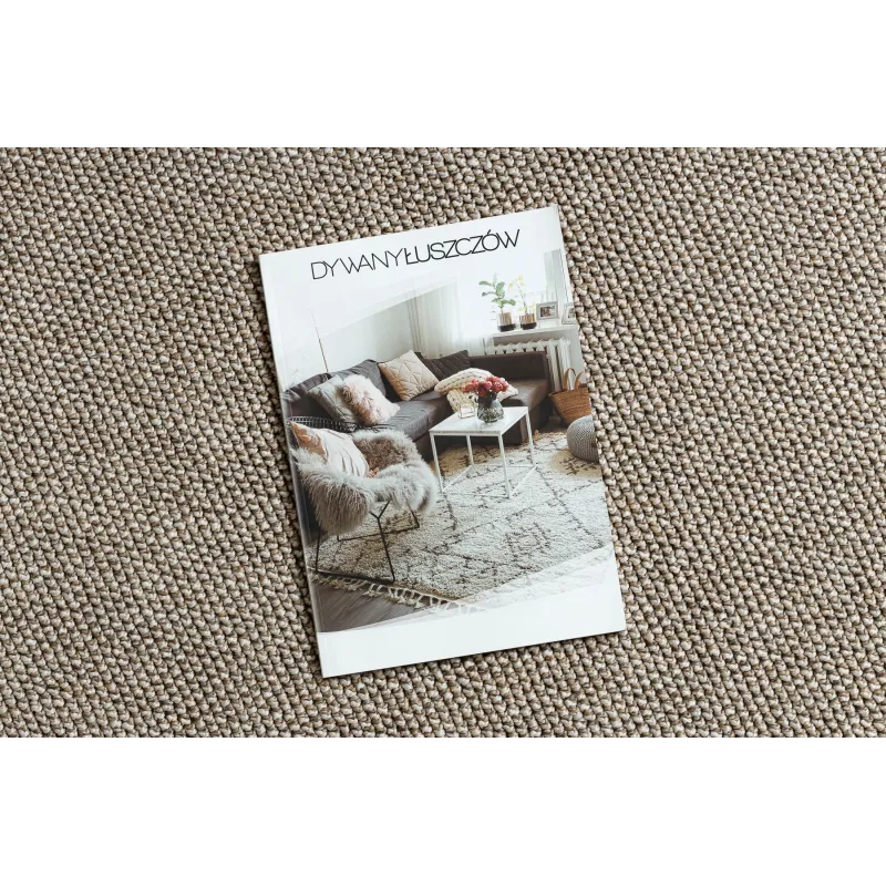 Stylish round rug in brown for contemporary living spaces