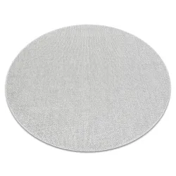 Silver rectangular polypropylene rug, modern design for home decor