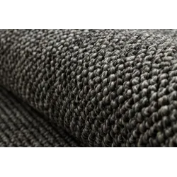 Durable gray rug suitable for outdoor and indoor use, made of polypropylene