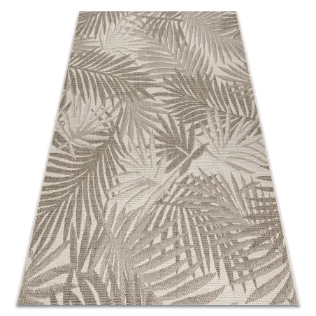 Sisal rope rug FLOORLUX 20504 in champagne and dark grey colors, natural material
