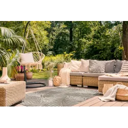 Sisal rope rug FLOORLUX 20504 for outdoor use, weather-resistant