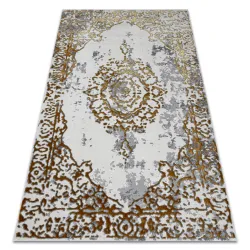 ALLURE 1961 Ornamental Rug, stylish gold and white, modern design