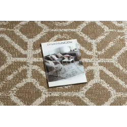 FLAT Sisal Geometric Diamond Rug Beige