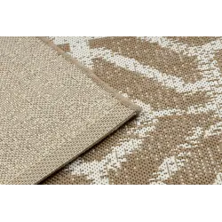FLAT Sisal Geometric Diamond Rug Beige