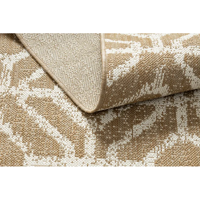 FLAT Sisal Geometric Diamond Rug Beige