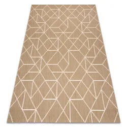 FLAT Sisal Geometric Rug Natural Beige