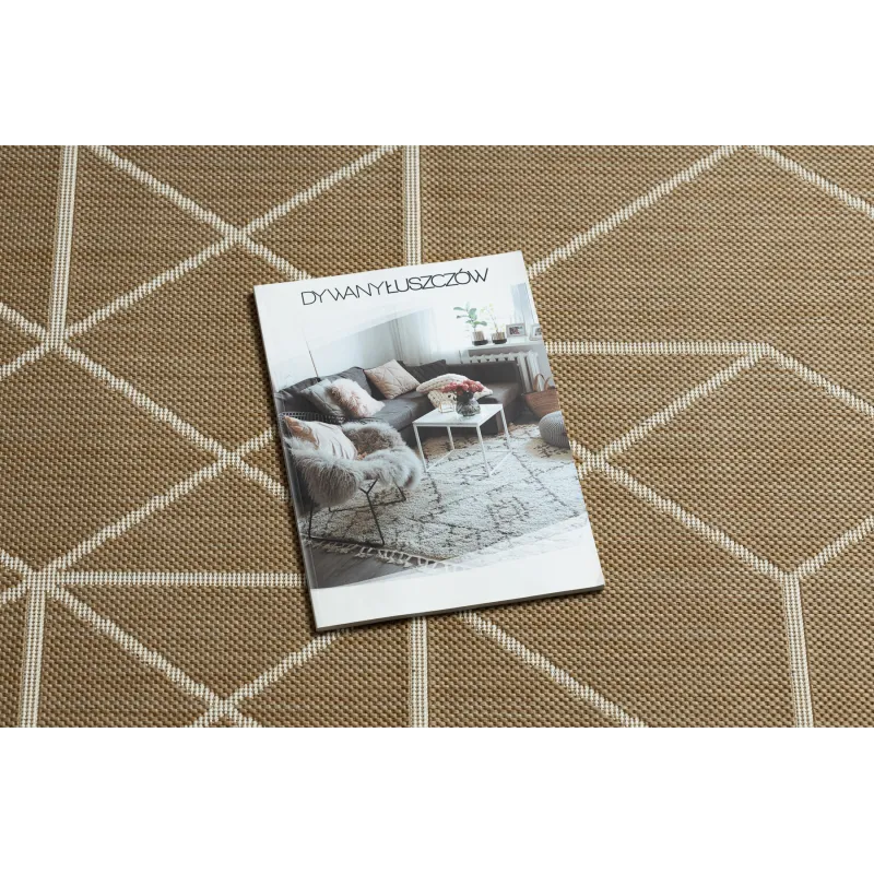 FLAT Sisal Geometric Rug Natural Beige