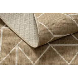 FLAT Sisal Geometric Rug Natural Beige
