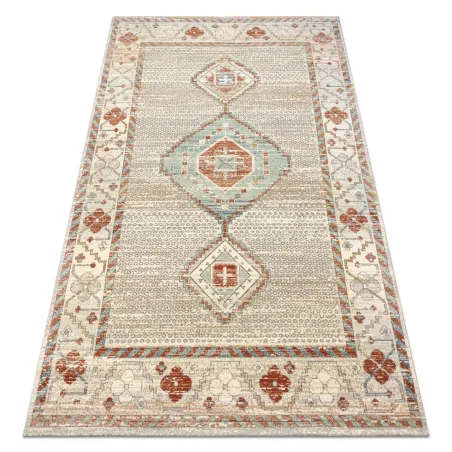 SOHO Wool Rug 477.11.LA100 in Boho style, natural beige and terracotta colors