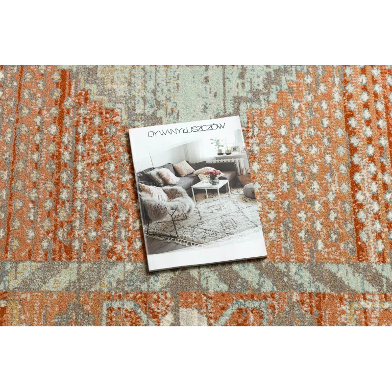 SOHO rug 477.11.LA000 in terracotta and grey shades, perfect for living rooms