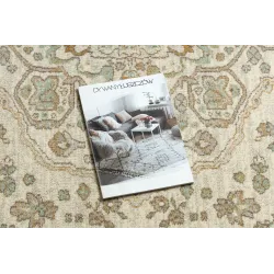 Beige SOHO rug with floral pattern, great for living rooms