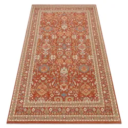 SOHO wool rug in terracotta with an ornament, perfect for enhancing living spaces