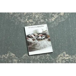 Blue wool carpet ABBY 486.24.LA500 with classic frame