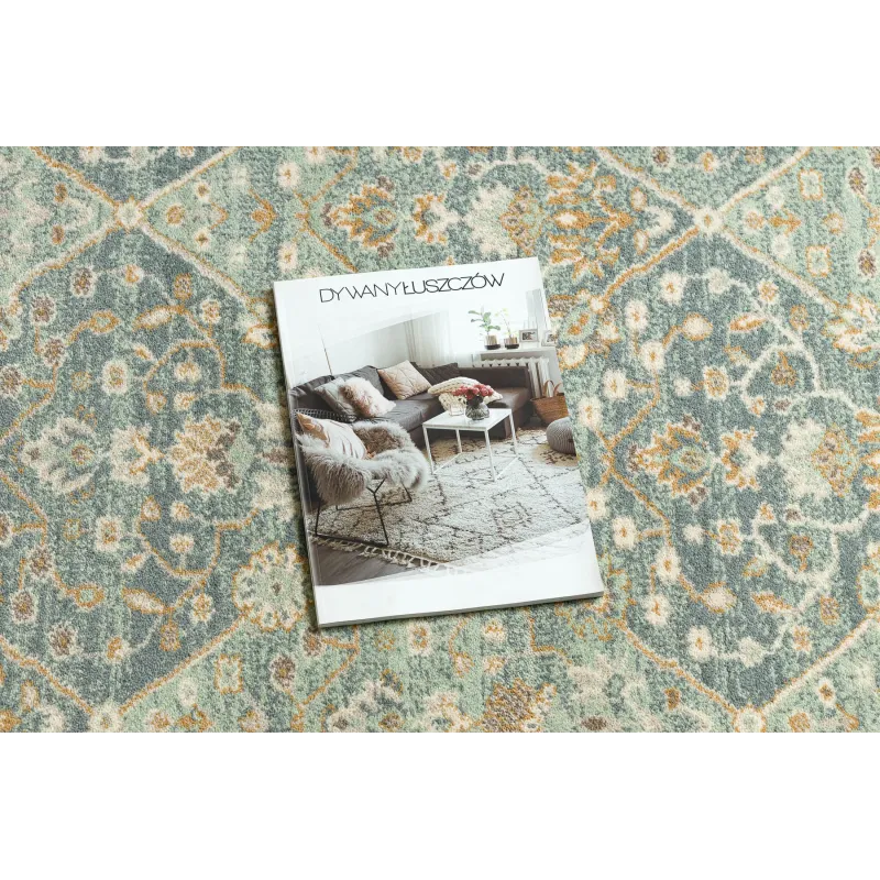 SOHO 477.27 rug in natural green and blue shades, perfect for the living room