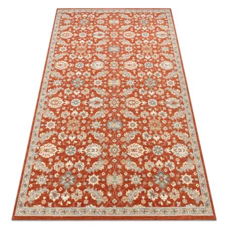 SOHO wool rug in terracotta floral design, natural style, perfect for the living room
