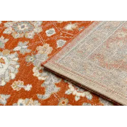SOHO wool rug in terracotta floral design, great for kids' room