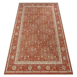 SOHO wool rug in geometric terracotta and beige design for modern interiors