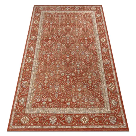 SOHO wool rug in geometric terracotta and beige design for modern interiors