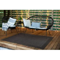 TIMO 5000 Outdoor Rug Black Sisal