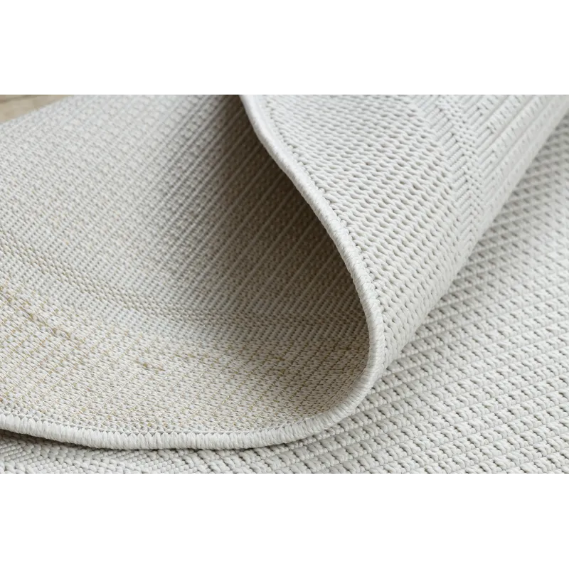 TIMO 5979 Round Outdoor Rug White Sisal