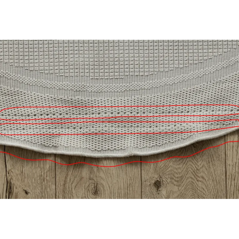 TIMO 5979 Circle Sisal Outdoor Rug White