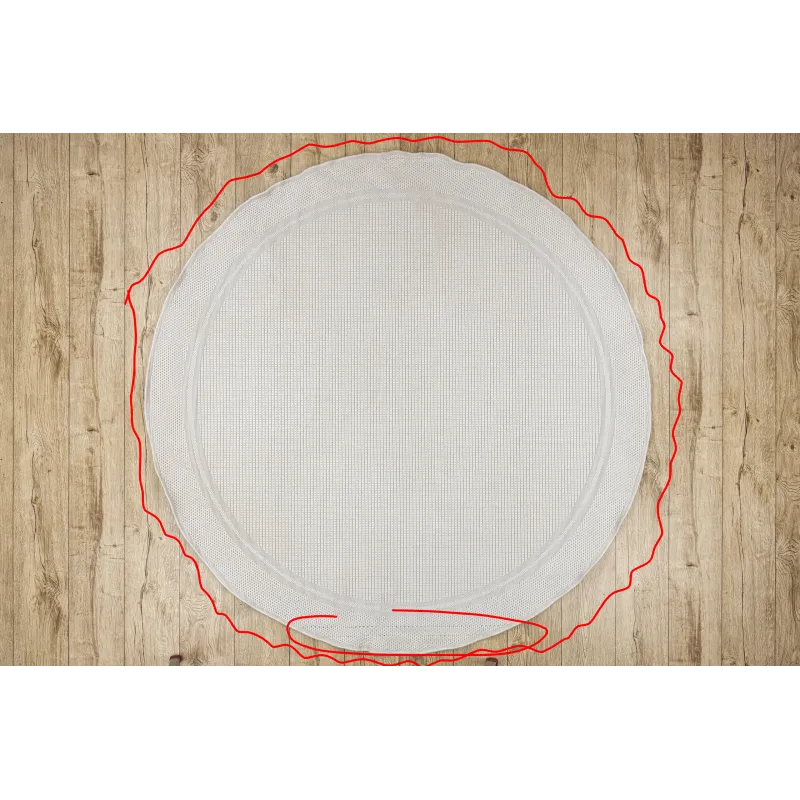 TIMO 5979 Circle Sisal Outdoor Rug White