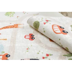 BAMBINO 1165 Zoo Washable Kids Rug Beige